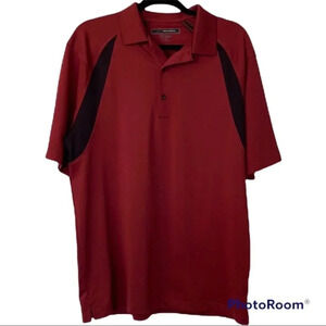 Greg Norman Play Dry Large Golf Polo Maroon Sport